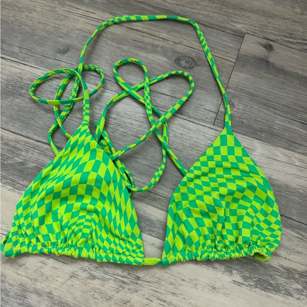 Frankie's Bikinis Neon Green Top
